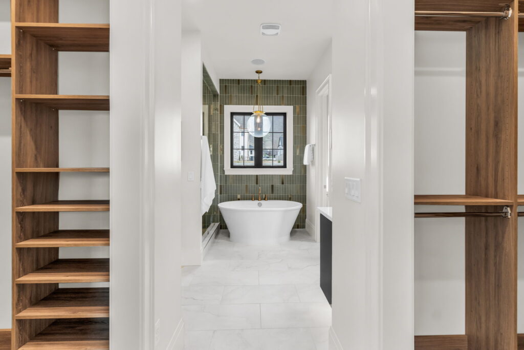 Custom home great room with open floor plan — how to choose a custom home builder in Utah County